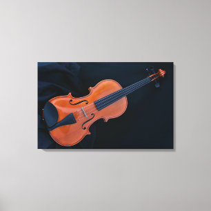 Violin Photo Closeup Canvas Print