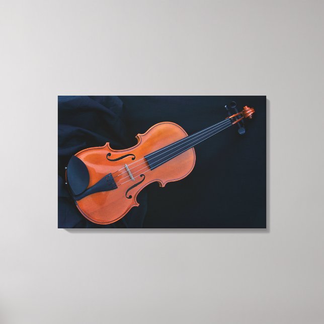 Violin Photo Closeup Canvas Print (Front)