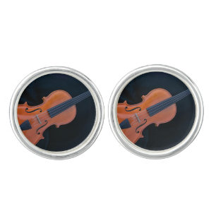 Violin Photo Closeup Cufflinks