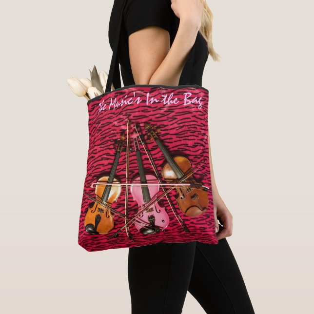 Violin Photo Tote Bag (Close Up)