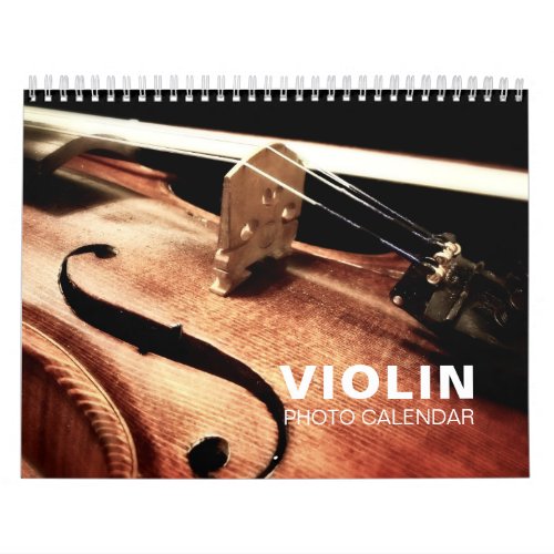 Violin Photo Wall Calendar