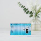Violin Piano & Music Notes Business Cards (Standing Front)