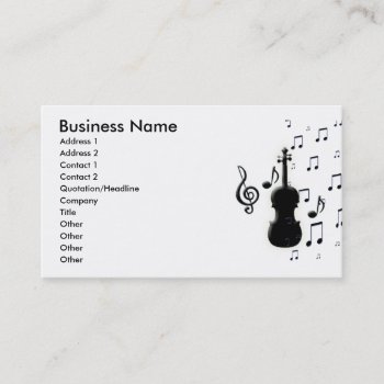 Violin Piano & Music Notes Business Cards by dreamlyn at Zazzle