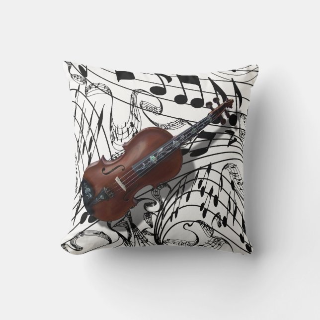 VIOLIN-PILLOW THROW PILLOW (Front)