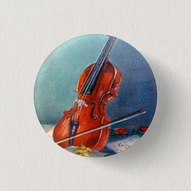 Violin Pinback Button (Front)