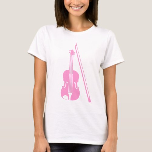 Violin _ Pink T_Shirt