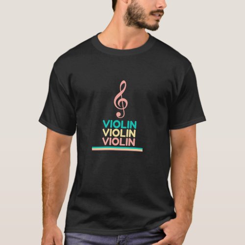 Violin Pink Treble Clef Shirt