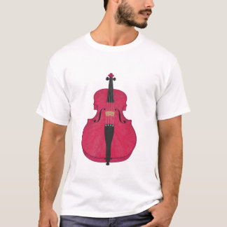Violin: Pink Violin: 3d Model Angle #3: Music T-Shirt