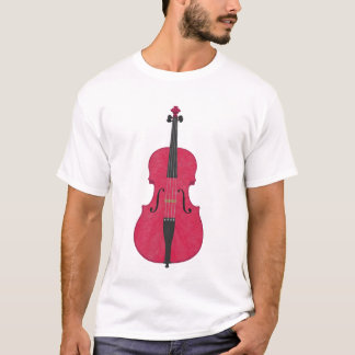 Violin: Pink Violin: 3d Model Angle #4: Music T-Shirt