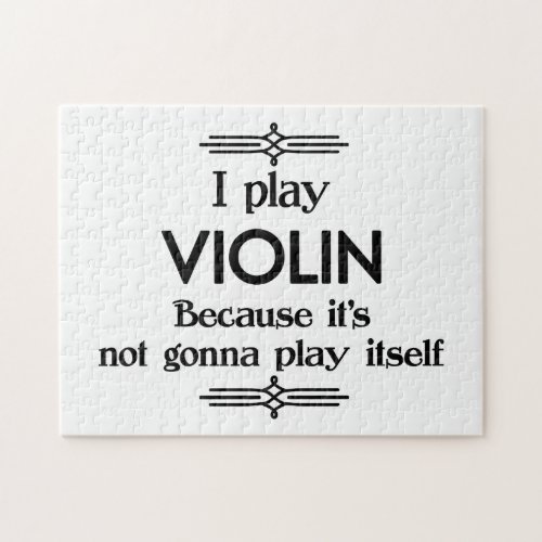 Violin - Play Itself Funny Deco Music Jigsaw Puzzle
