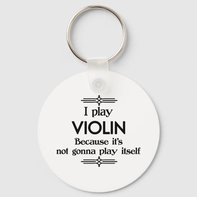 Violin - Play Itself Funny Deco Music Keychain (Front)