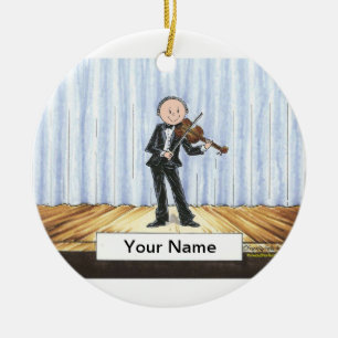 Violin Player - Male Ceramic Ornament