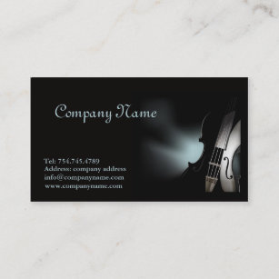 Violin Player or Musician Music School Teacher Business Card