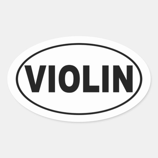 Violin Player Oval Sticker