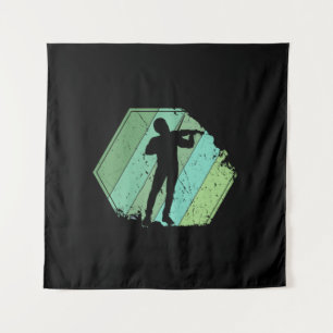 Violin Player Retro Tapestry