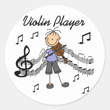 Violin Player Stickers Sticker by stick_figures at Zazzle