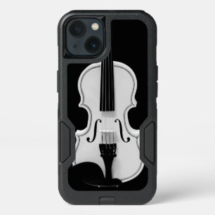 Violin Portrait - Black and White Photograph iPhone 13 Case