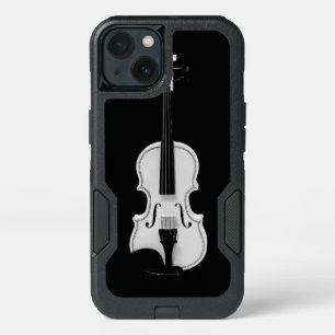 Violin Portrait - Black and White Photograph iPhone 13 Case