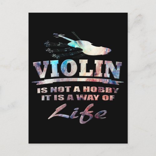 violin postcard