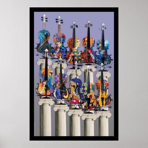 Violin Poster Violin Music Wall Art Violin Art Poster