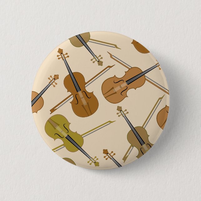 Violin Print Pattern Button (Front)