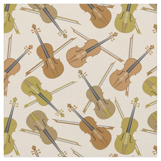 Violin Print Pattern Fabric
