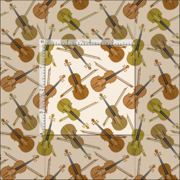 Violin Print Pattern Fabric by Redgeez_Corner at Zazzle