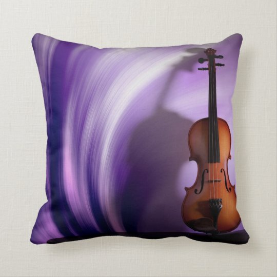 Violin Purple Passion Pillow Zazzle Com