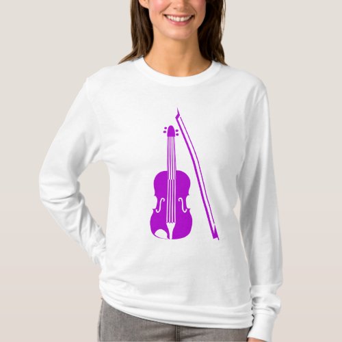 Violin _ Purple T_Shirt