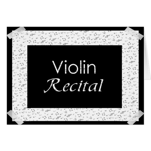 Violin Recital Cards (Front Horizontal)