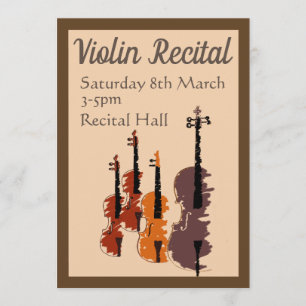 Violin Recital elegant stylish performance Invitation
