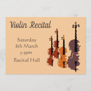Violin Recital elegant stylish performance Invitation
