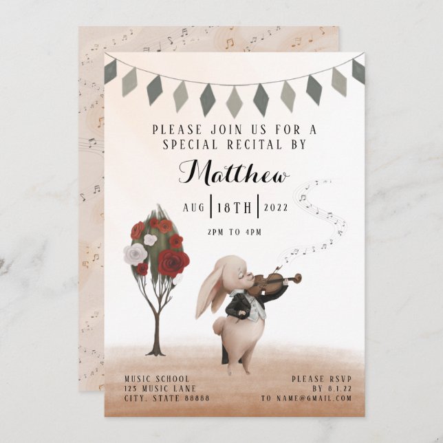 Violin Recital Invitation (Front/Back)
