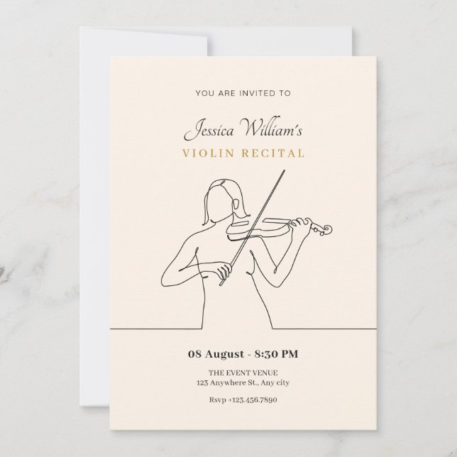 Violin recital invitation (Front)