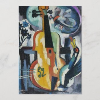 Violin Recital Modern Art Invitation by PaperExpressions at Zazzle