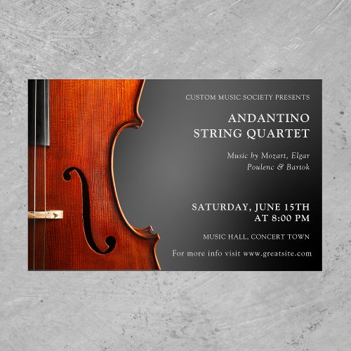 Violin Recital String Quartet Concert  Flyer