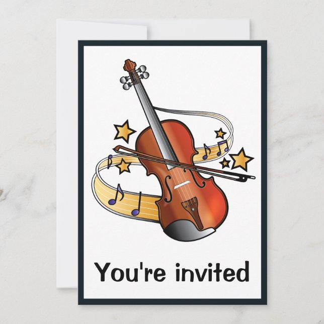 Violin Recital with Star Invitation (Front)
