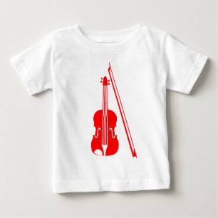 Violin - Red Baby T-Shirt