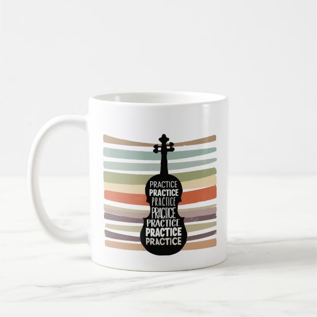 violin retro coffee mug (Left)