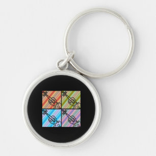 Violin Retro Keychain