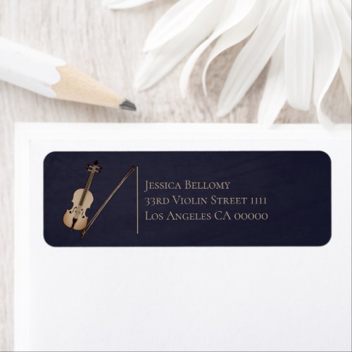 Violin Return Address Labels