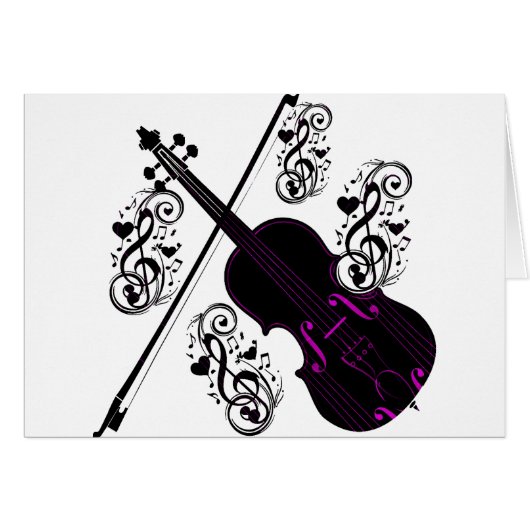 Violin,Rocking love_ Cards (Front Horizontal)