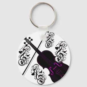Violin,Rocking love_ Keychain