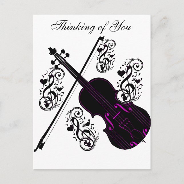 Violin,Rocking love_ Postcard (Front)