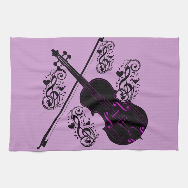 Violin,Rocking love_ Towel (Horizontal)