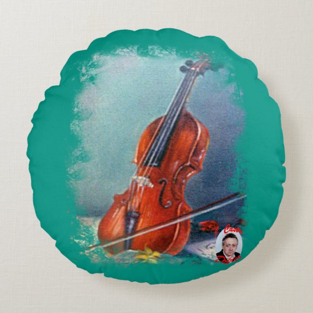 Violin Round Pillow (Front)