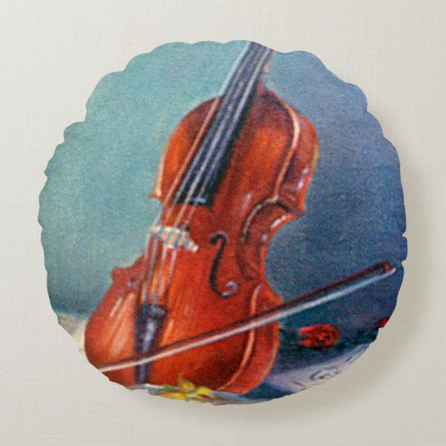 Violin Round Pillow (Front)
