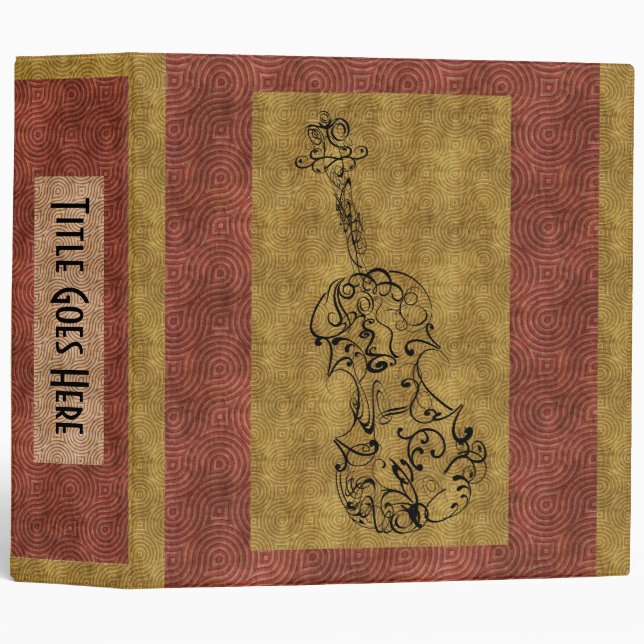 Violin Scrawl Binder (Front/Spine)