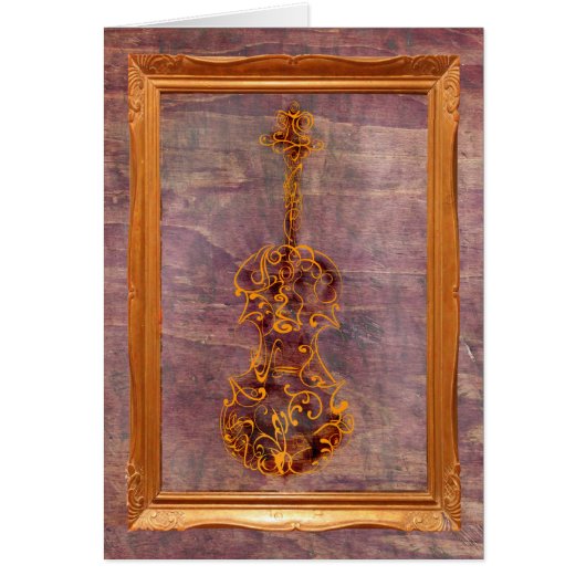 Violin Scrawl in Frame Cards (Front)