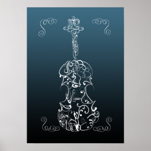 Violin Scrawl Poster